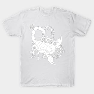 Scorpio - Black and White T-Shirt